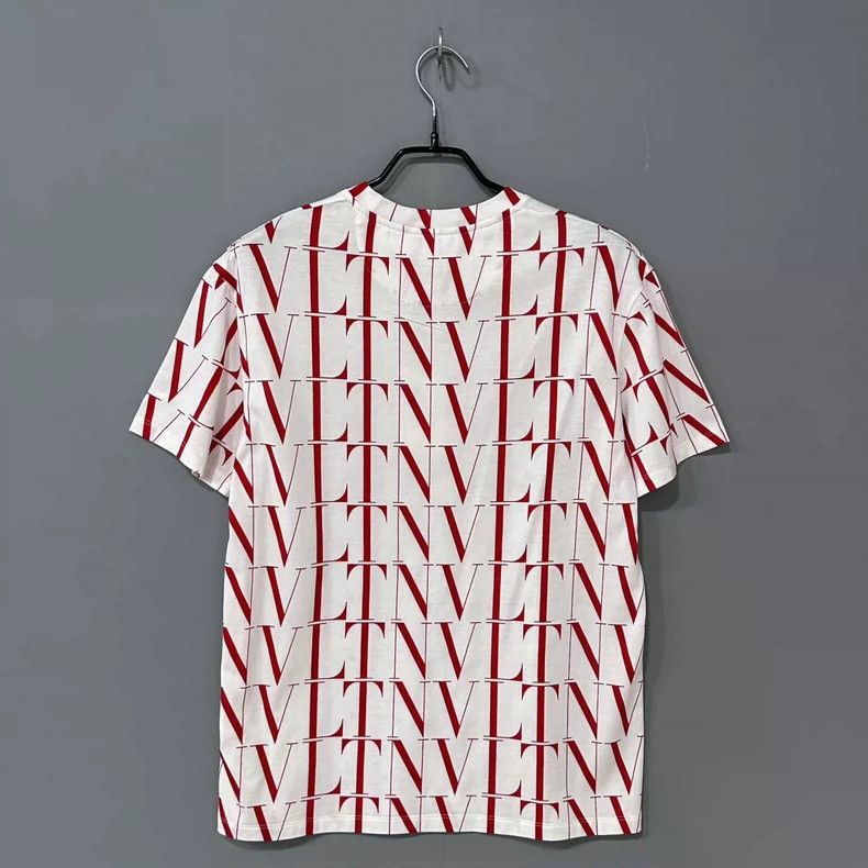 Valentino Valentino Red White Logo Short Sleeve Tee Size S / US 4 / IT 40 - 3 Thumbnail