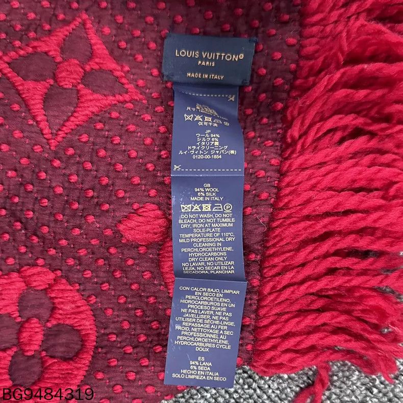 Gucci Gucci Red Double-Sided Patterned Scarf Size ONE SIZE - 4 Thumbnail