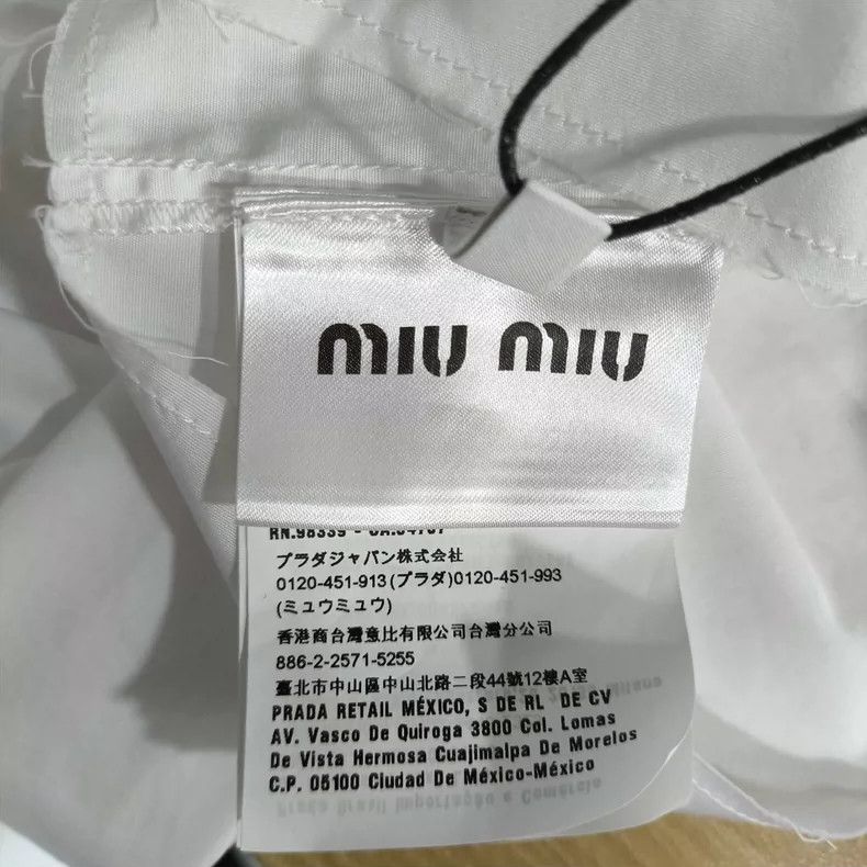 Miu Miu Miu Miu Petal Collar Logo Shirt Size M / US 6-8 / IT 42-44 - 5 Thumbnail