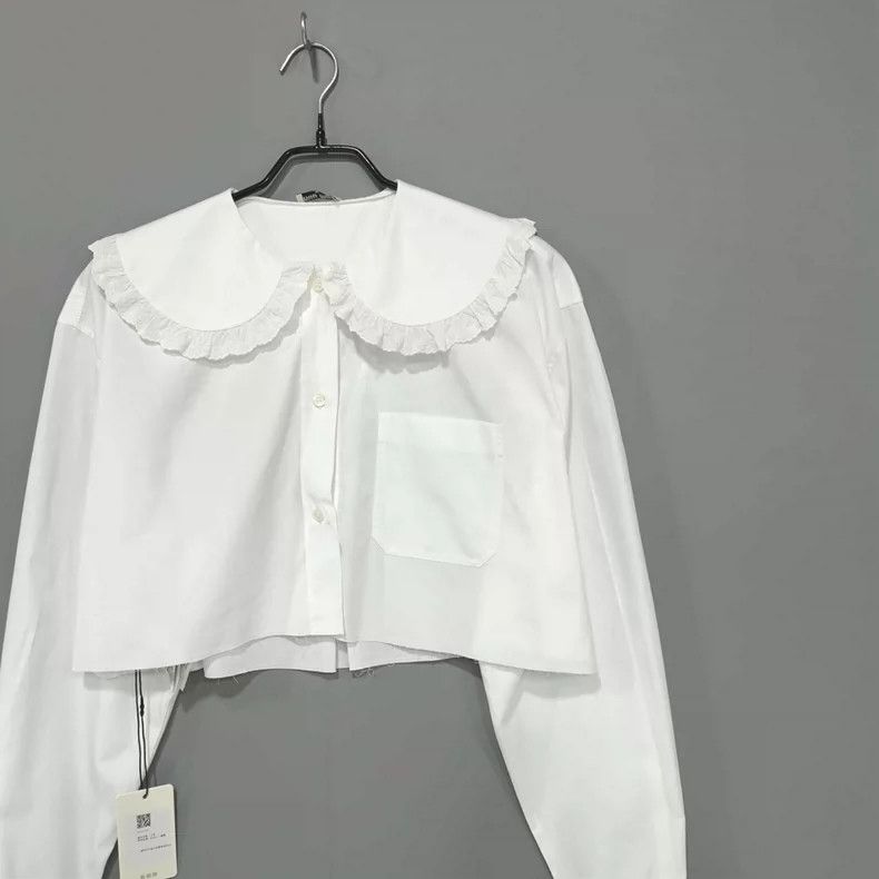 Miu Miu Miu Miu Petal Collar Logo Shirt Size M / US 6-8 / IT 42-44 - 2 Thumbnail