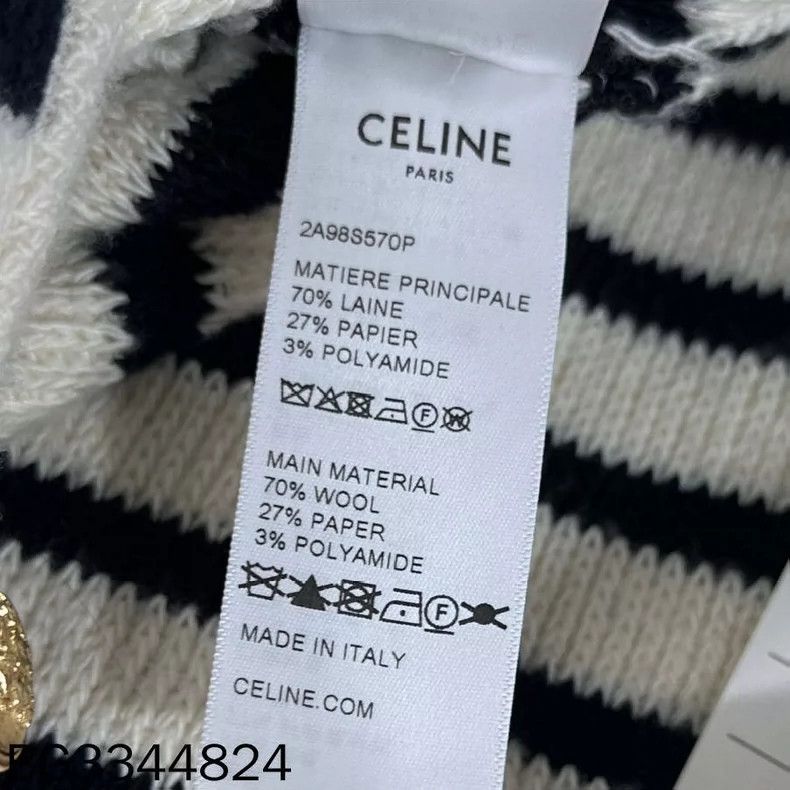 Celine Celine Striped Gold Button Knit Jacket Size S / US 4 / IT 40 - 5 Thumbnail