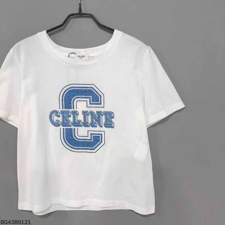 Celine Celine Blue Logo Short Sleeve T-shirt Size S / US 4 / IT 40 - 2 Thumbnail