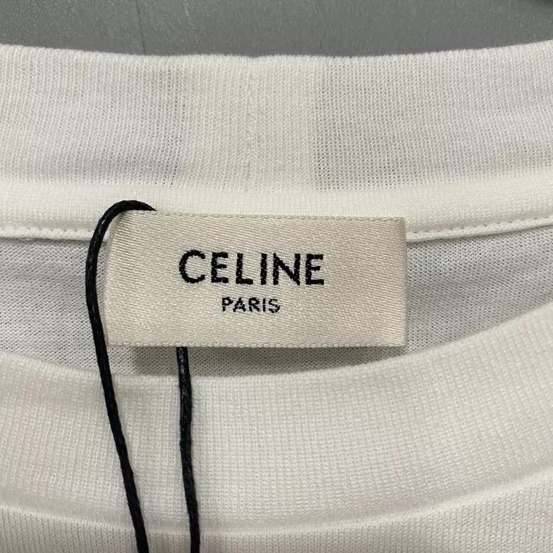 Celine Celine Logo Short Sleeve Crop Top Size S / US 4 / IT 40 - 6 Thumbnail