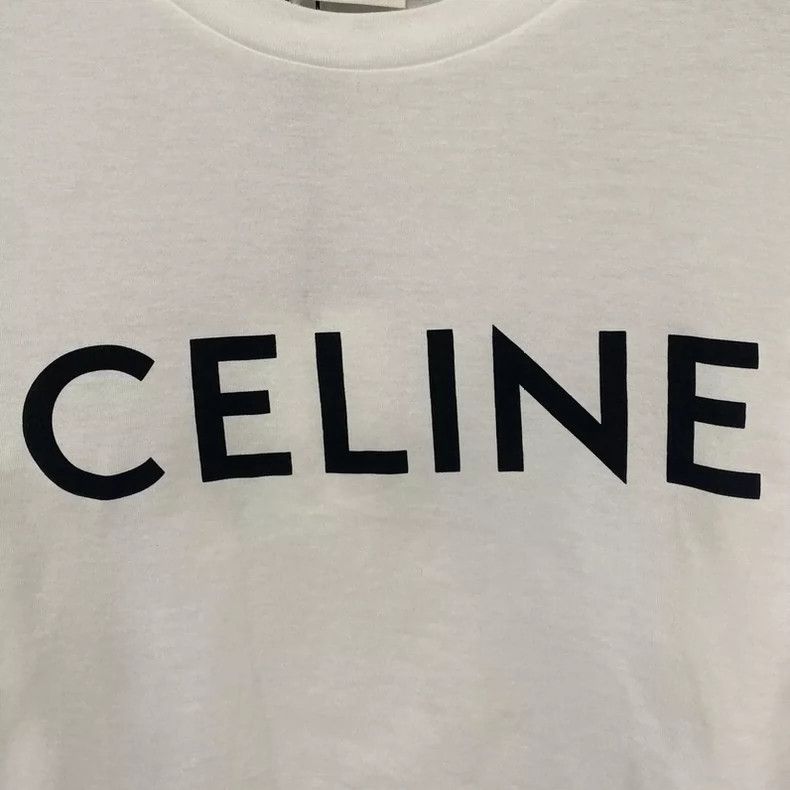Celine Celine Logo Short Sleeve Crop Top Size S / US 4 / IT 40 - 4 Thumbnail