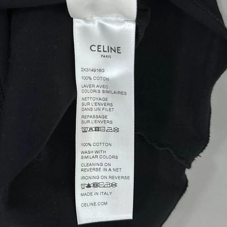 Celine Celine Black Logo Short Sleeve T-Shirt Size L / US 10 / IT 46 - 5 Thumbnail