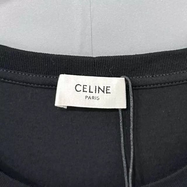 Celine Celine Black Logo Short Sleeve T-Shirt Size L / US 10 / IT 46 - 4 Thumbnail