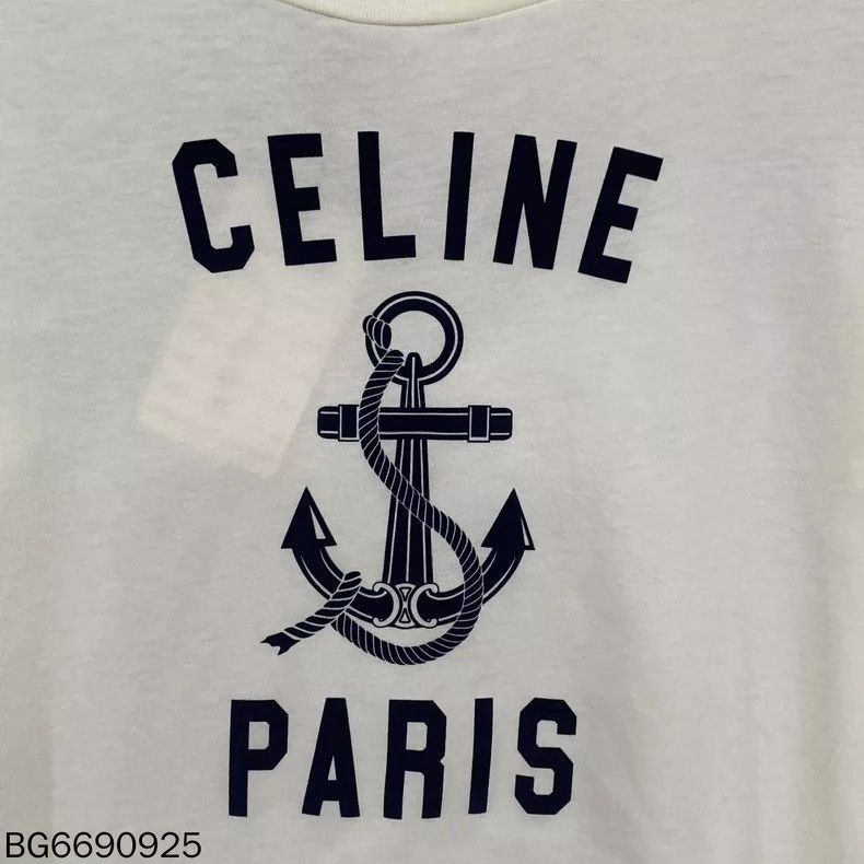 Celine Celine Anchor Logo Short Sleeve T-shirt Size L / US 10 / IT 46 - 6 Thumbnail