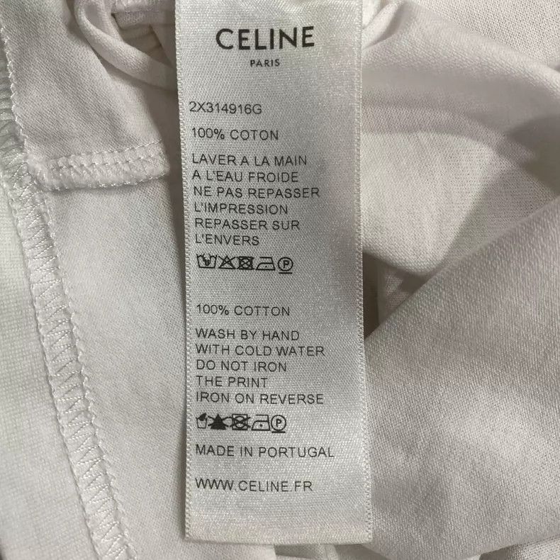Celine Celine White Logo Short Sleeve T-shirt Size S / US 4 / IT 40 - 5 Thumbnail