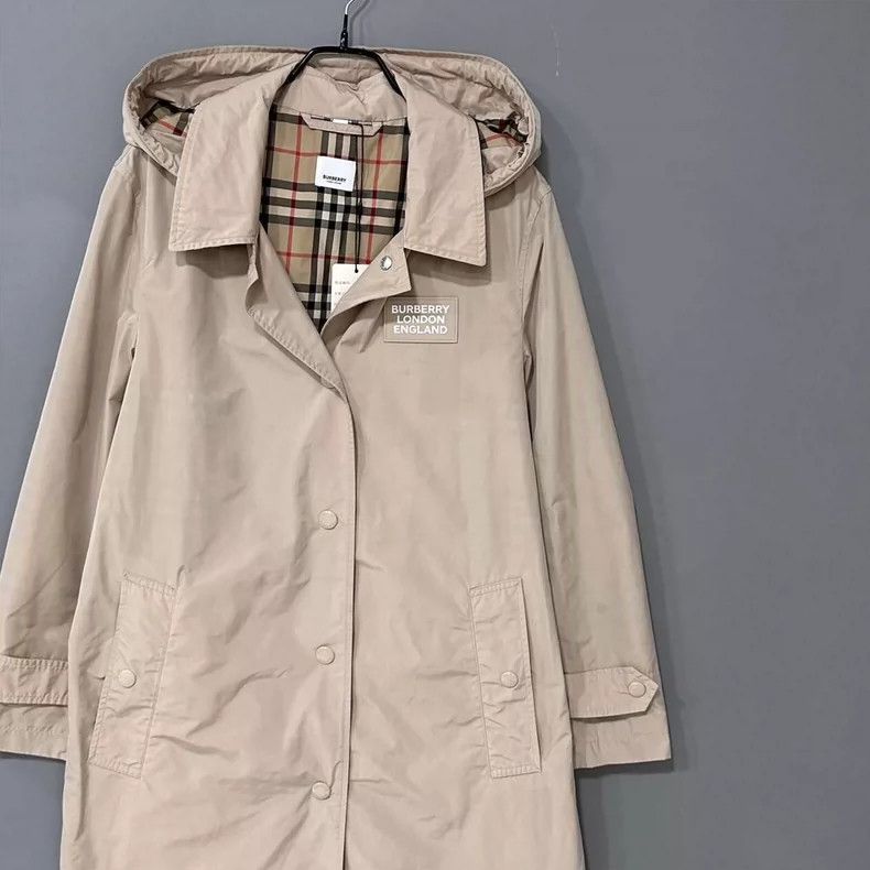 Burberry Burberry Check Lined Logo Coat Size L / US 10 / IT 46 - 2 Thumbnail