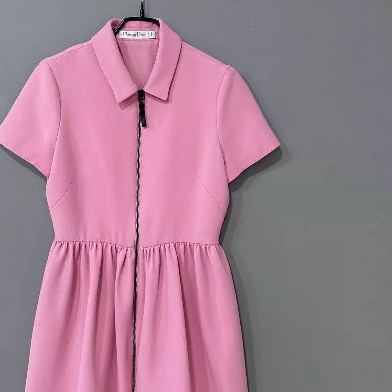 Dior Dior Pink Short Sleeve Long Dress Size M / US 6-8 / IT 42-44 - 2 Thumbnail