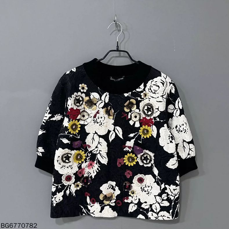 Dolce & Gabbana Dolce & Gabbana Floral Short Sleeve Top Size S / US 4 / IT 40 - 3 Thumbnail