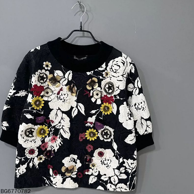 Dolce & Gabbana Dolce & Gabbana Floral Short Sleeve Top Size S / US 4 / IT 40 - 2 Thumbnail