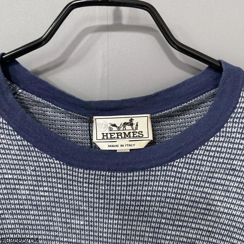 Hermes HERMES H Print Knit Short Sleeve Top Size L / US 10 / IT 46 - 5 Thumbnail