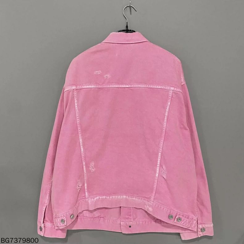 Balenciaga Balenciaga Pink Washed Denim Jacket Size M / US 6-8 / IT 42-44 - 3 Thumbnail