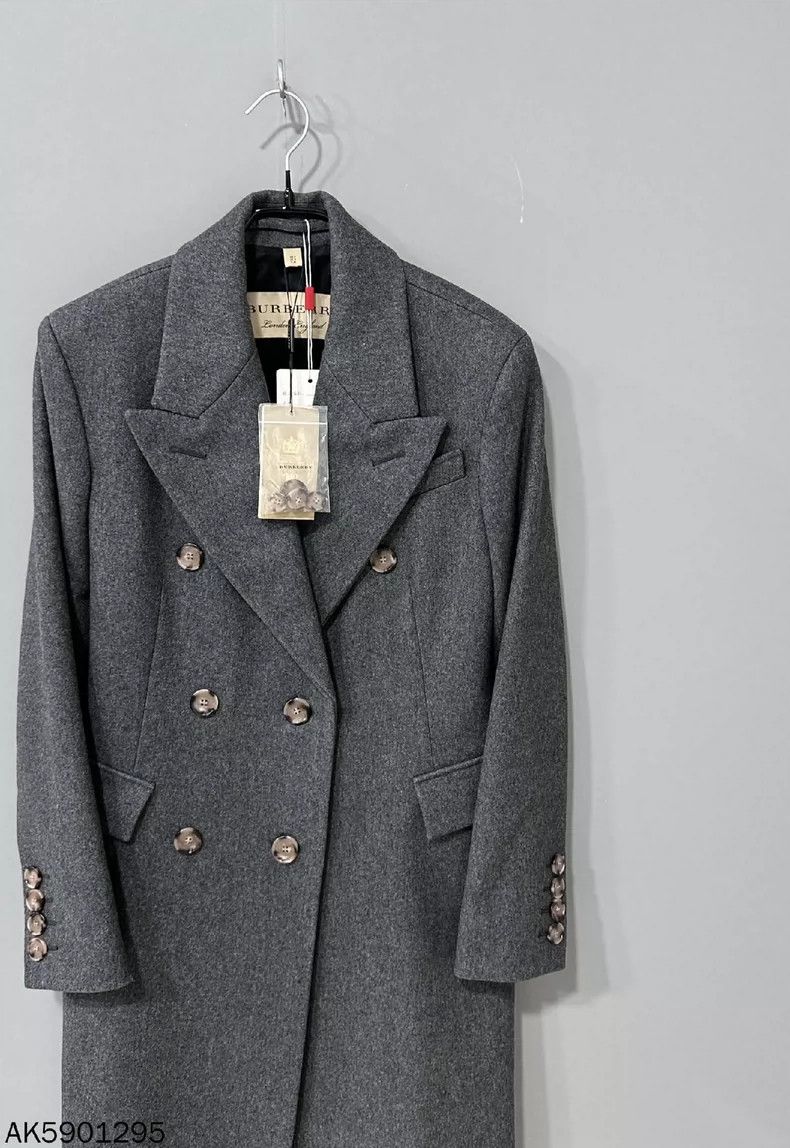 Burberry Burberry Long Wool Blend Coat Size S / US 4 / IT 40 - 2 Thumbnail