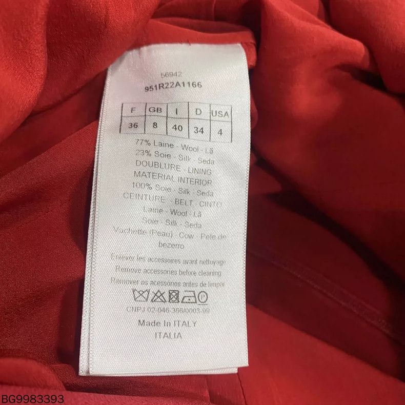 Dior Red Collared Sleeveless Dior Dress Size M / US 6-8 / IT 42-44 - 5 Thumbnail