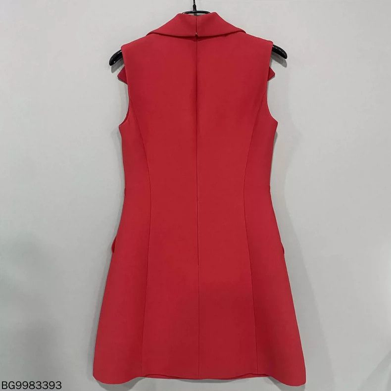 Dior Red Collared Sleeveless Dior Dress Size M / US 6-8 / IT 42-44 - 3 Thumbnail
