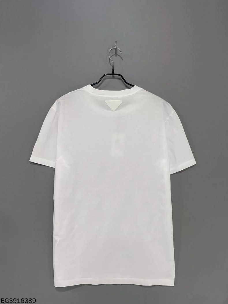 Prada Prada White Triangle Logo Short Sleeve T-shirt Size XXL / US 16-18 / IT 52-54 - 3 Thumbnail