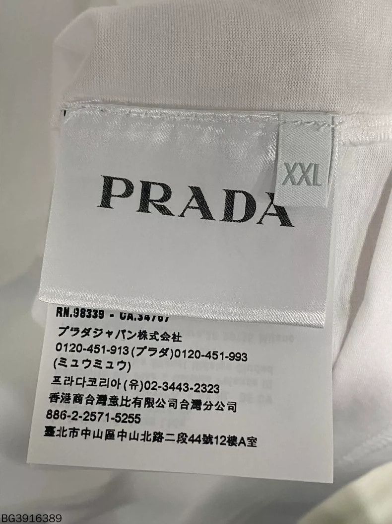 Prada Prada White Triangle Logo Short Sleeve T-shirt Size XXL / US 16-18 / IT 52-54 - 5 Thumbnail