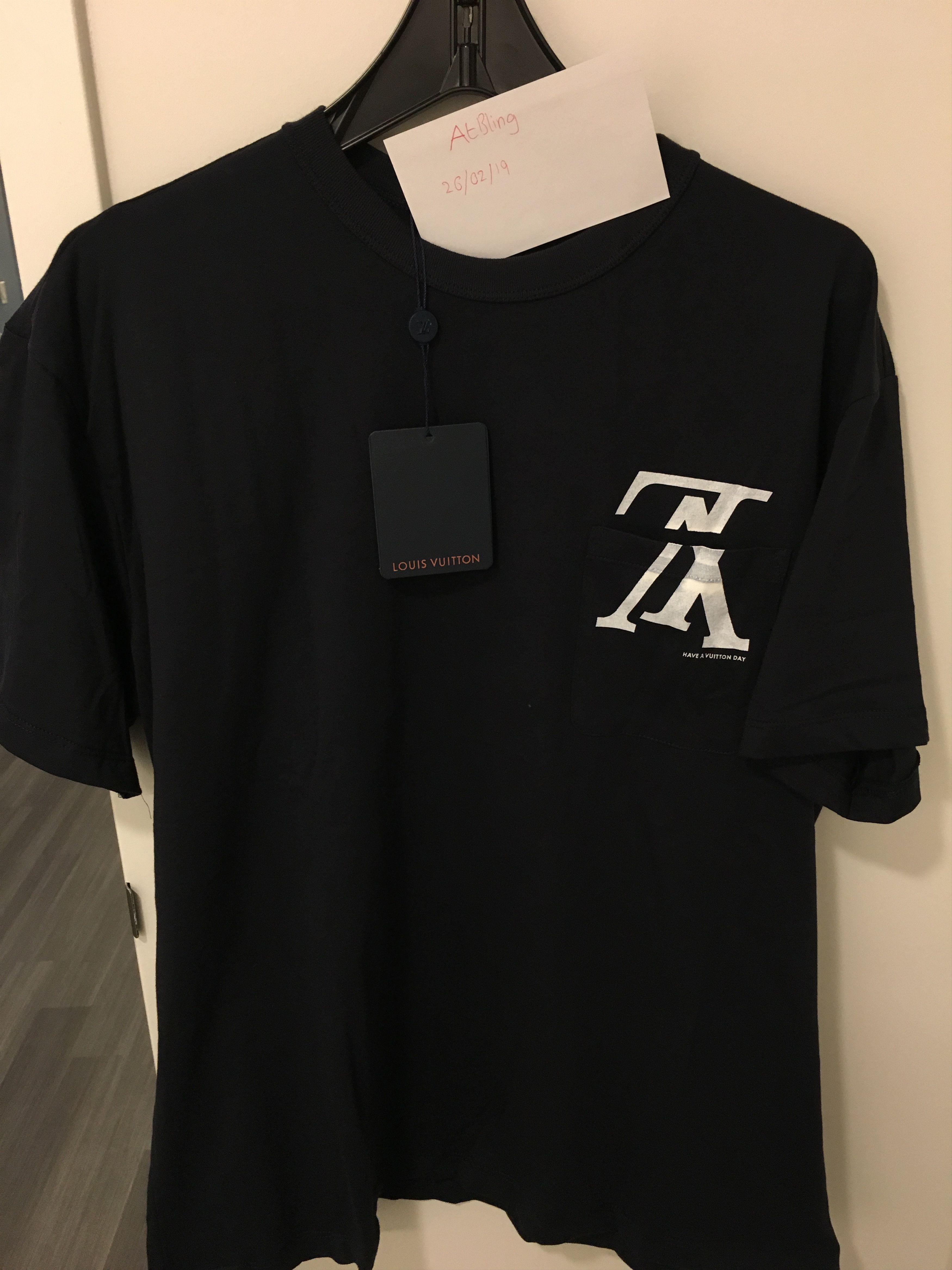 Louis Vuitton, Shirts, Lv Upside Down Logo Pocket Tee