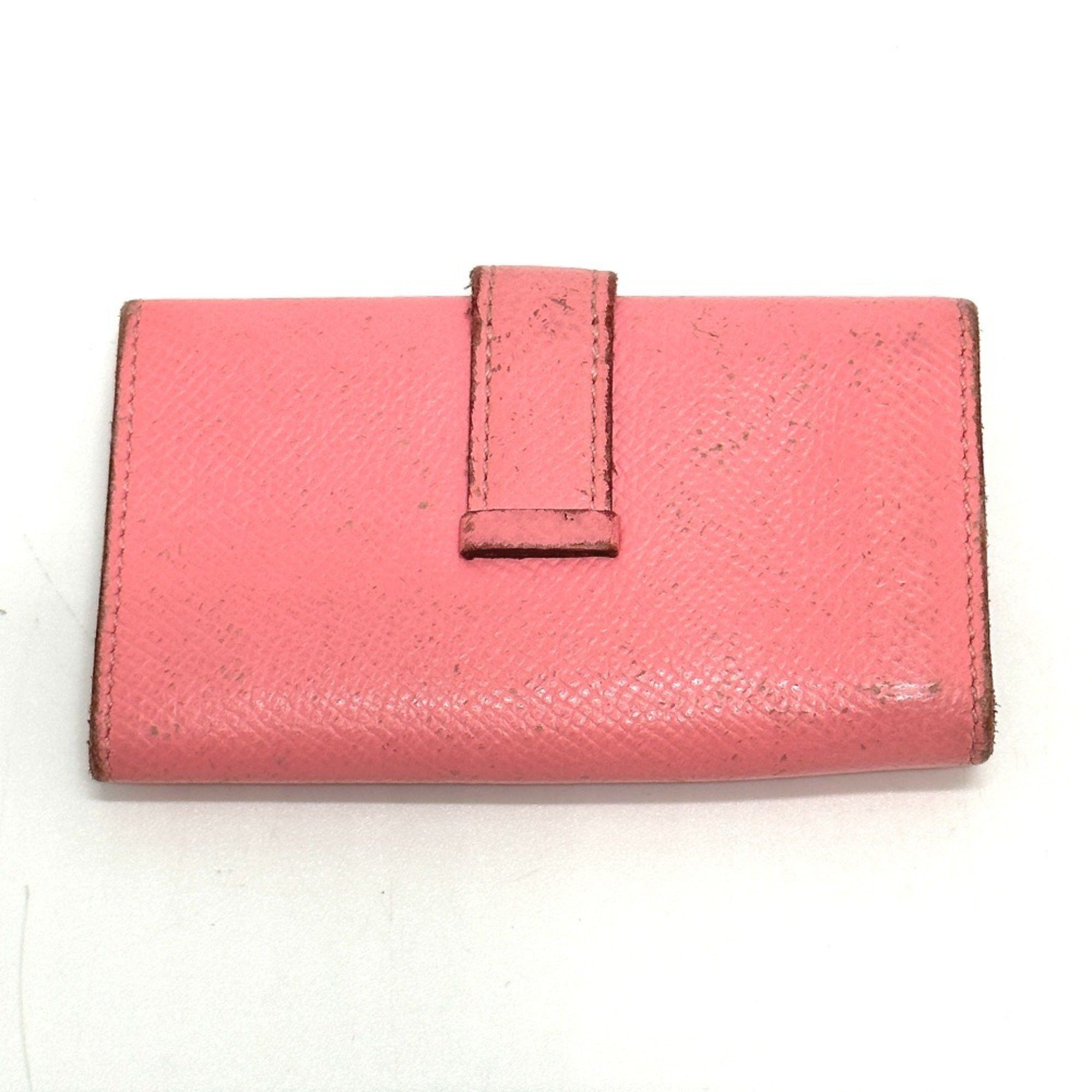 Hermes HERMES Bearn 4-ring key case with H hardware, Epsom leather, women's, rose confetti, pink Size ONE SIZE - 2 Thumbnail