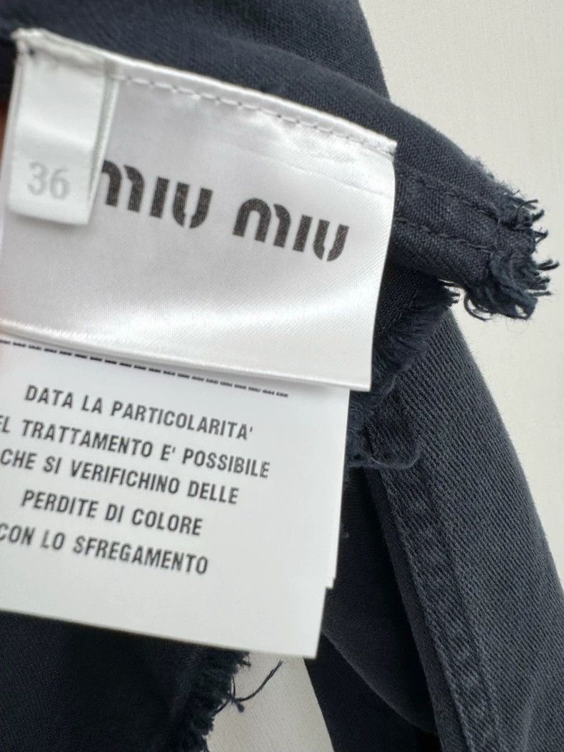 Miu Miu Miu Miu Distressed Denim Jacket with Tags Size S / US 4 / IT 40 - 4 Thumbnail