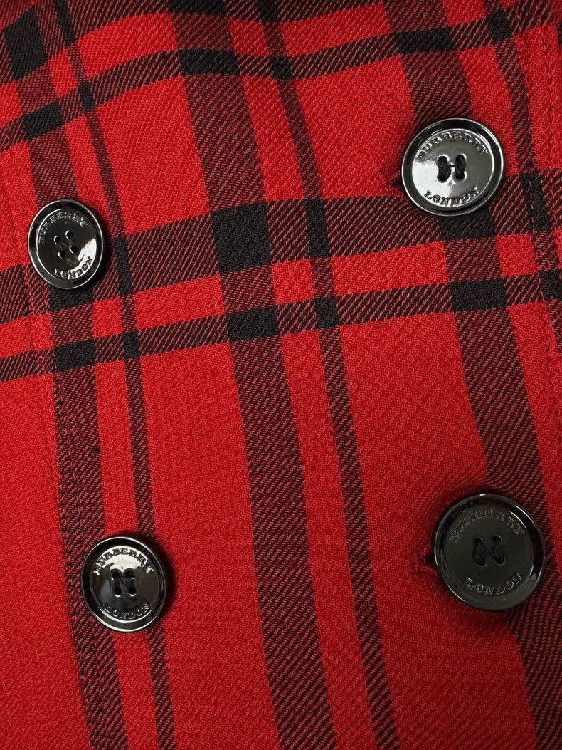 Burberry Burberry Wool Plaid Trench Coat Size S / US 4 / IT 40 - 4 Thumbnail