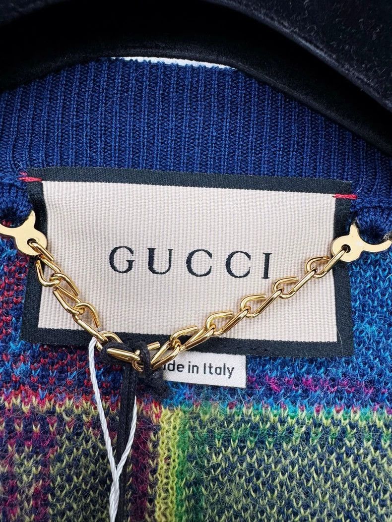 Gucci Gucci Multicolor Checkerboard Cardigan S Size S / US 4 / IT 40 - 2 Thumbnail