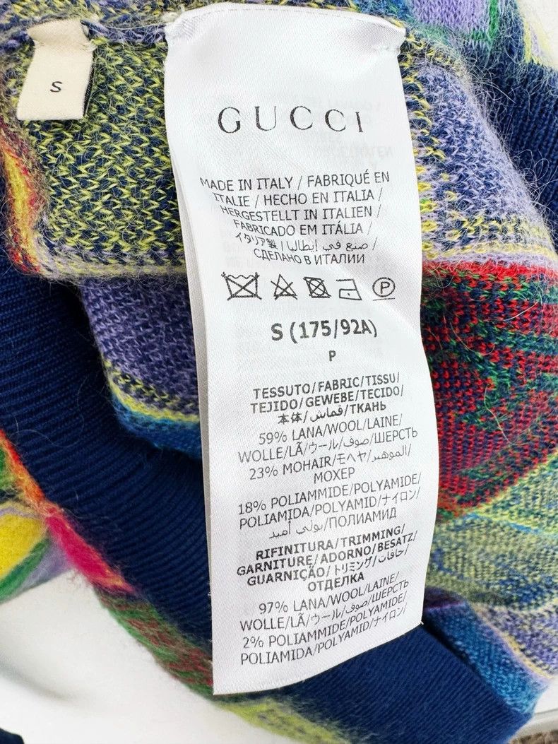 Gucci Gucci Multicolor Checkerboard Cardigan S Size S / US 4 / IT 40 - 5 Thumbnail