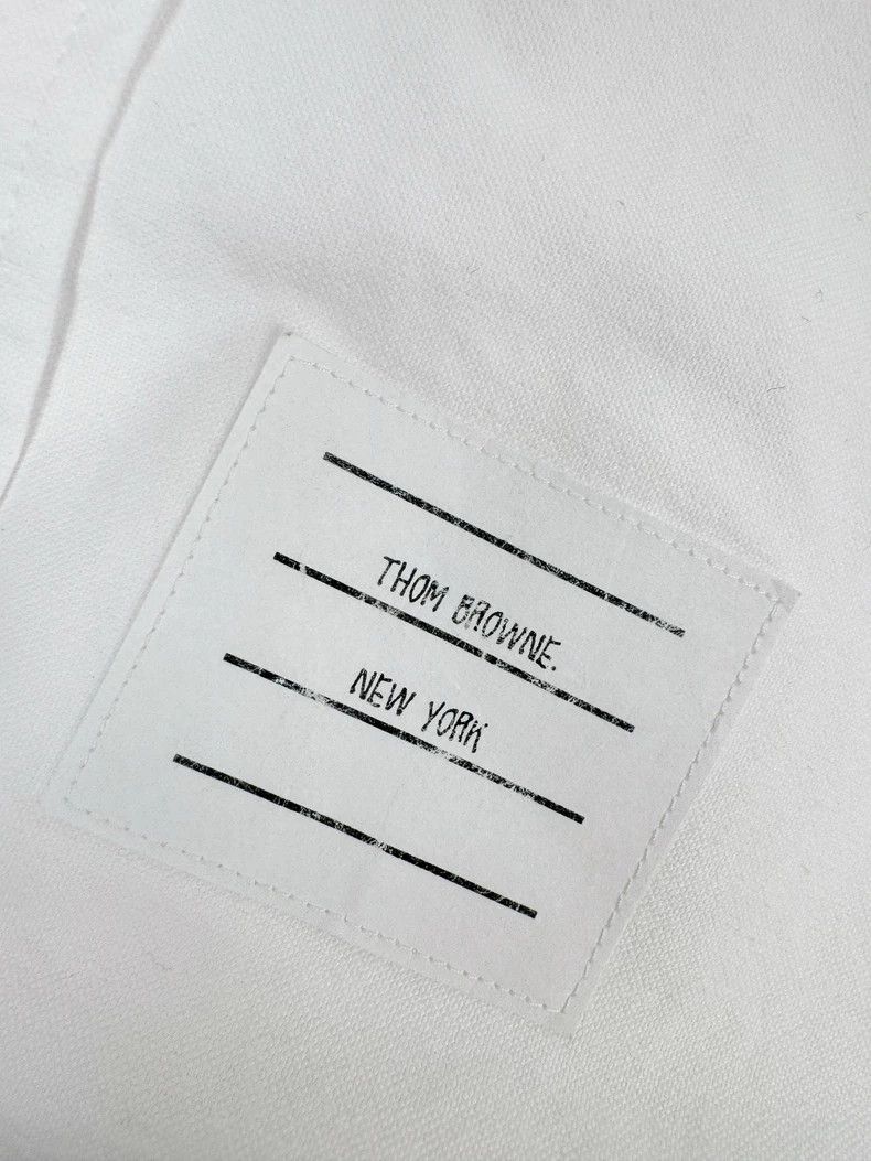 Thom Browne Thom Browne White Long Sleeve Shirt Size M / US 6-8 / IT 42-44 - 3 Thumbnail
