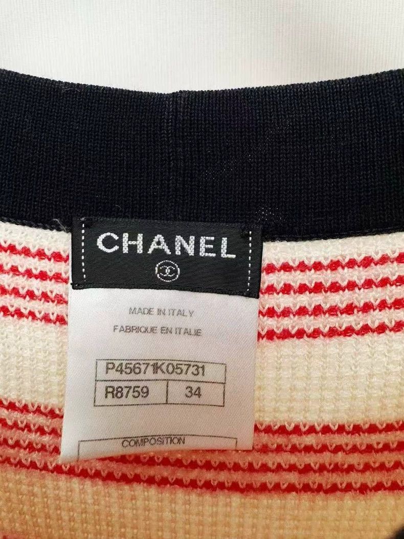 Chanel Chanel Striped Short Sleeve Dress Size XXS / US 00 / IT 34 - 2 Thumbnail