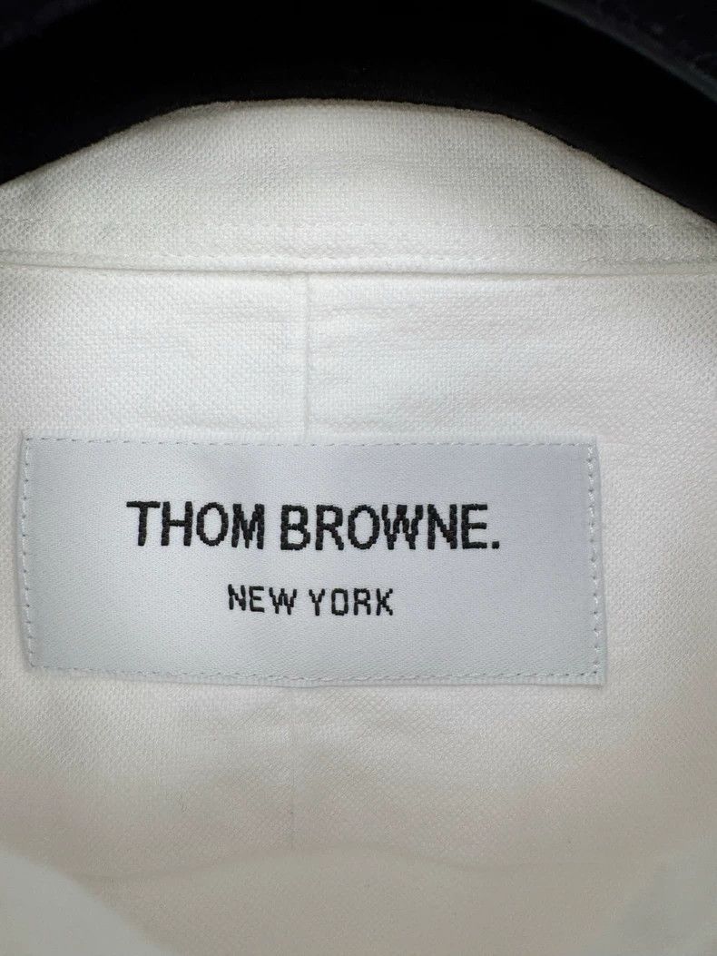 Thom Browne Thom Browne White Long Sleeve Shirt Size M / US 6-8 / IT 42-44 - 2 Thumbnail