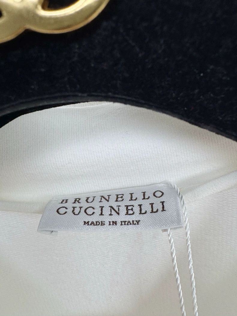 Brunello Cucinelli Brunello Cucinelli White Zip Jacket Size M / US 6-8 / IT 42-44 - 2 Thumbnail