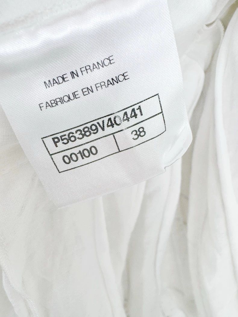 Chanel Chanel Ruffled Striped Button Up Shirt Size M / US 6-8 / IT 42-44 - 3 Thumbnail