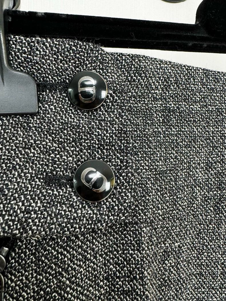 Dior Dior High-Waist Wool Silk Pants Size 34" / US 12 / IT 48 - 2 Thumbnail