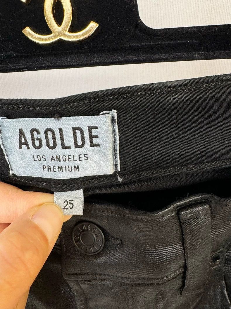 Vintage Agolde Black Leather Pants Size 25 Size 25" / US 0 / IT 36 - 2 Thumbnail