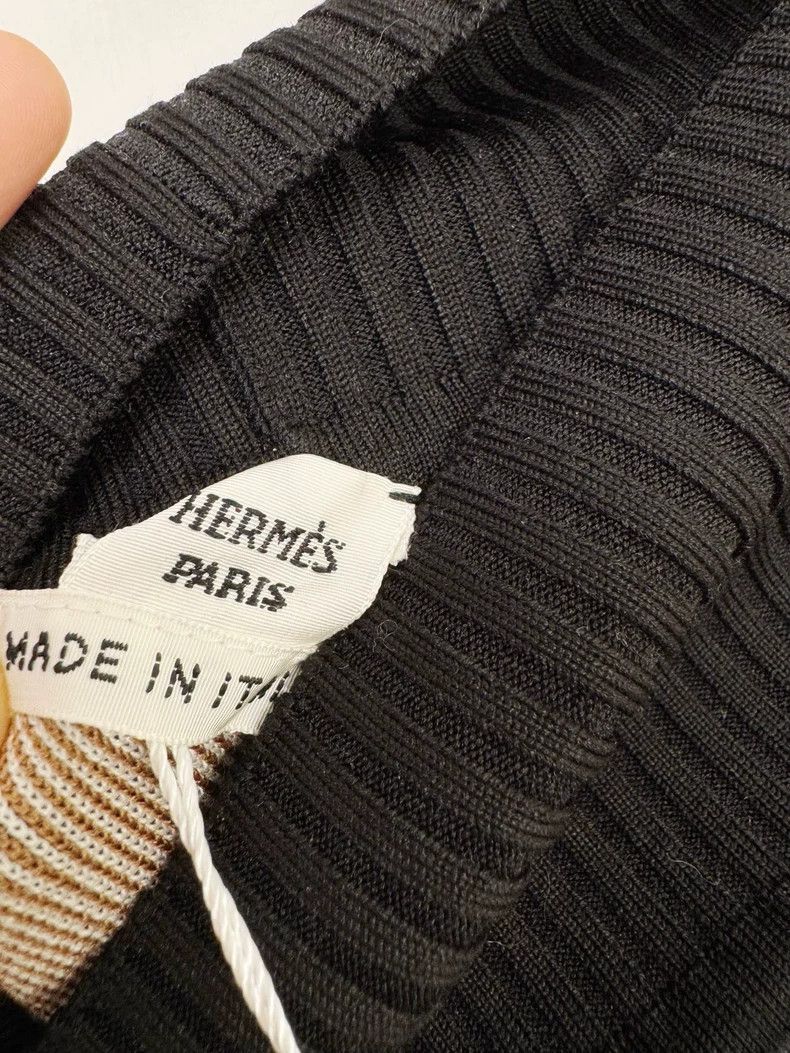 Hermes Hermes Knit Checkered Women's Pants Size 38" / US 16 / IT 52 - 2 Thumbnail