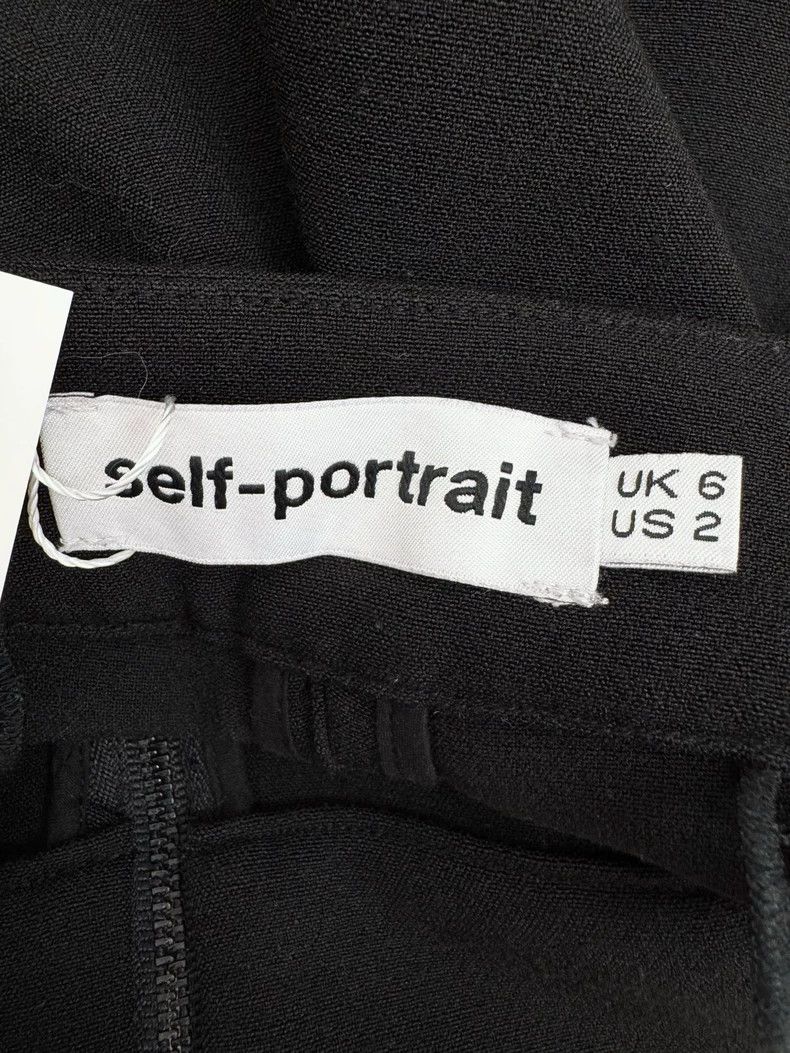 Self-Portrait Self-portrait Black Embroidered Shorts UK6 Size 26" / US 2 / IT 38 - 2 Thumbnail