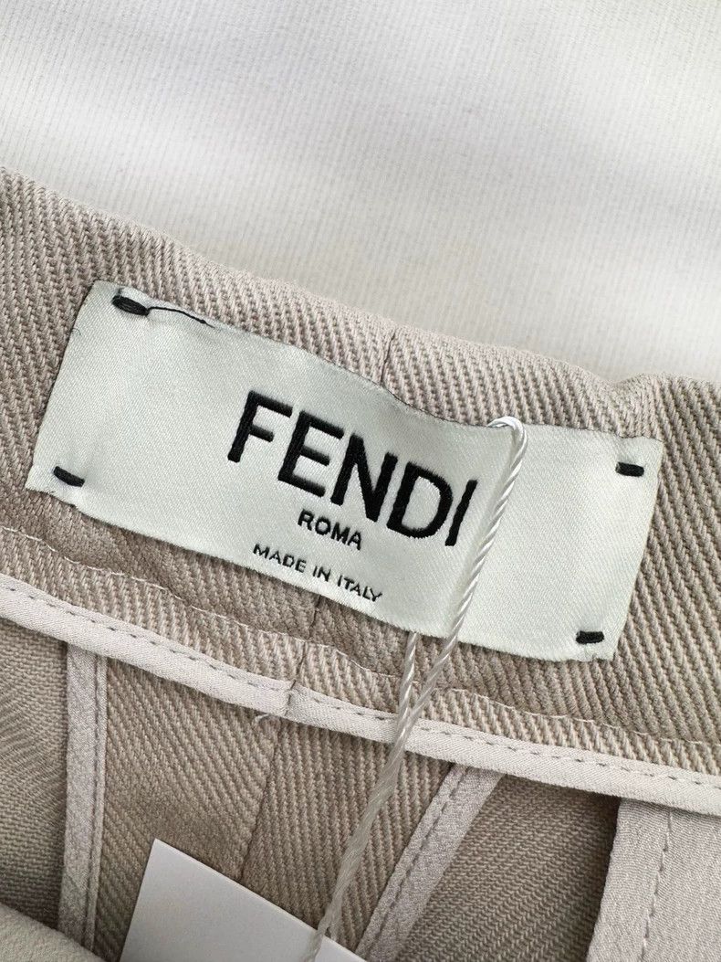 Fendi Fendi Beige Casual Pants Size 42 Size 42" / US 20 - 2 Thumbnail