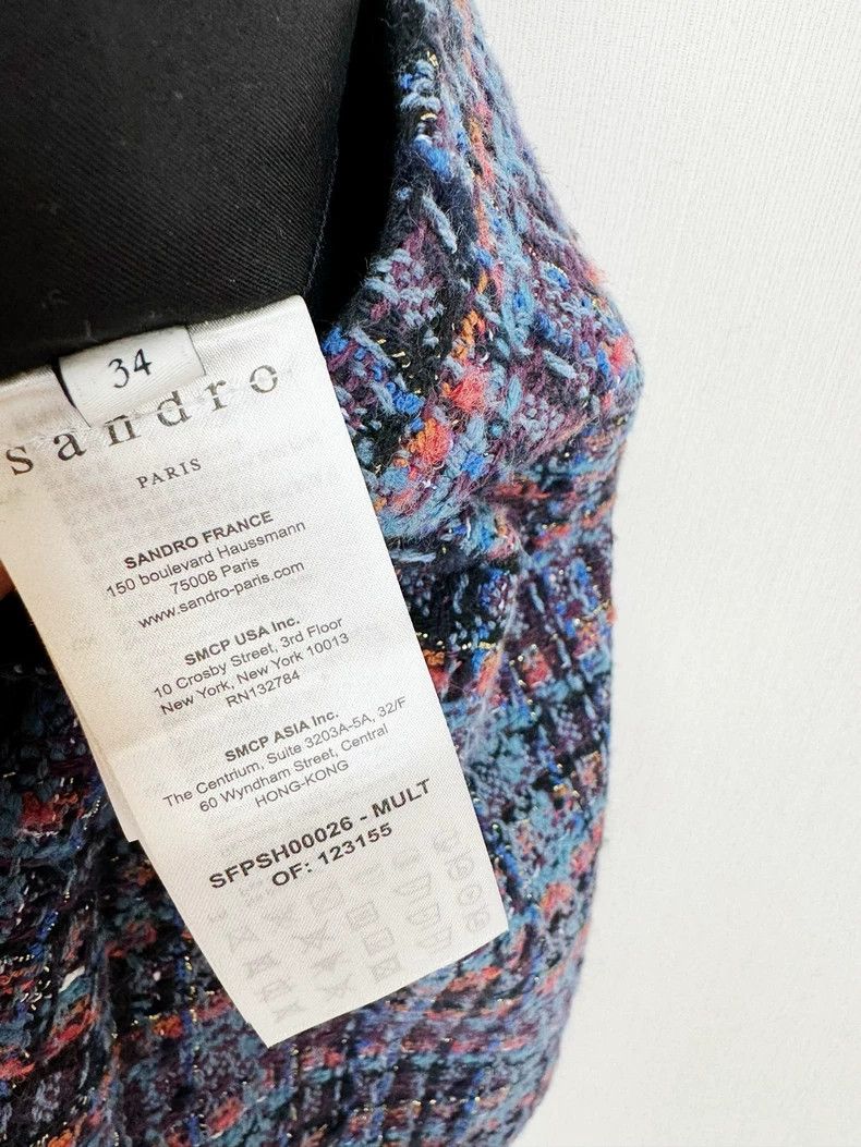 Sandro Sandro Women's Tweed Pattern Shorts Size 34" / US 12 / IT 48 - 3 Thumbnail