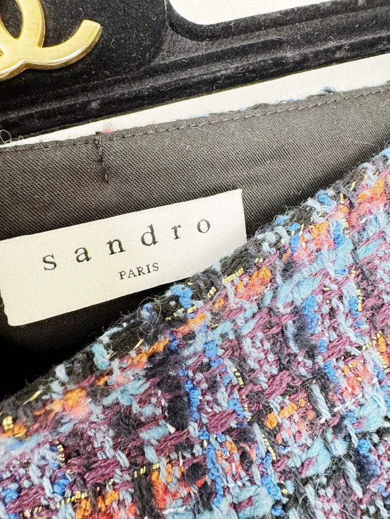 Sandro Sandro Women's Tweed Pattern Shorts Size 34" / US 12 / IT 48 - 2 Thumbnail