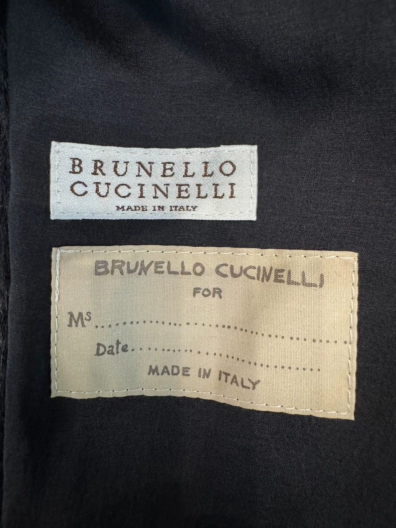 Brunello Cucinelli Brunello Cucinelli Women's Gray Wool Coat Size S / US 4 / IT 40 - 4 Thumbnail