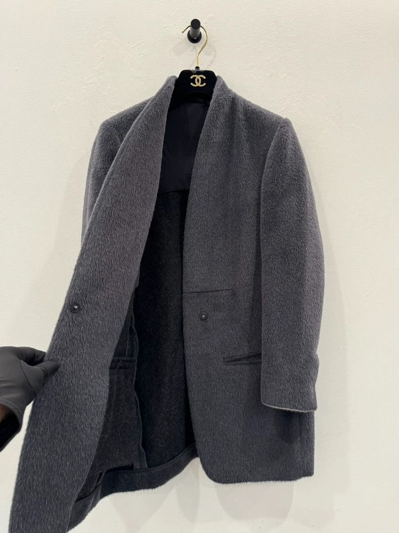 Brunello Cucinelli Brunello Cucinelli Women's Gray Wool Coat Size S / US 4 / IT 40 - 3 Thumbnail