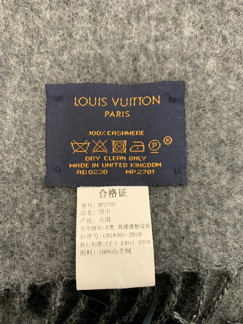 Louis Vuitton Louis Vuitton x Nigo Checkered cashmere scarf Size ONE SIZE - 7 Thumbnail