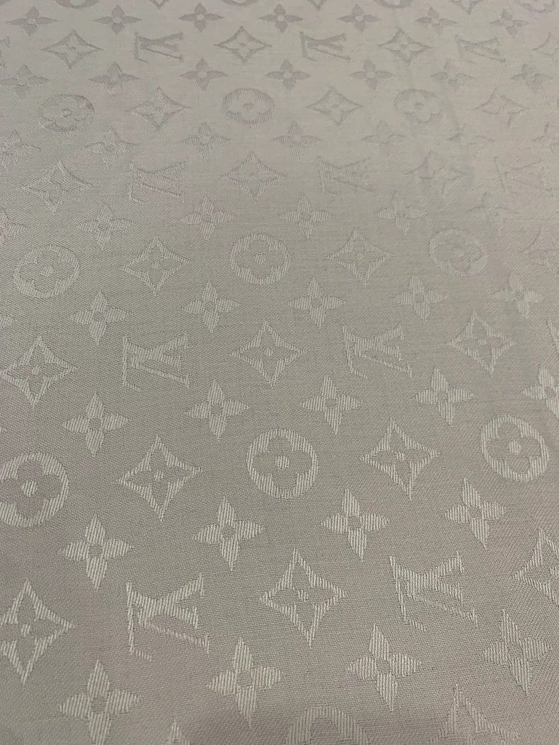 Louis Vuitton Louis Vuitton Grey Monogram Silk Scarf Size ONE SIZE - 5 Thumbnail