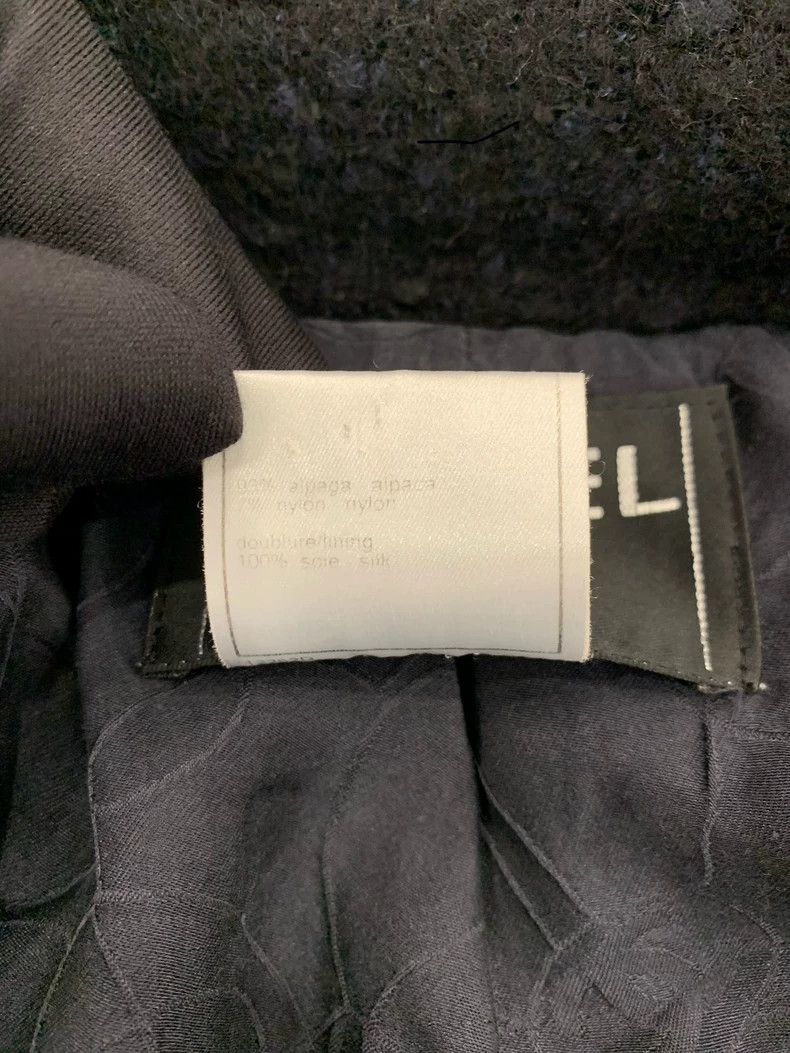Chanel Chanel Vintage Black Wool Coat with CC Buttons Size S / US 4 / IT 40 - 6 Thumbnail