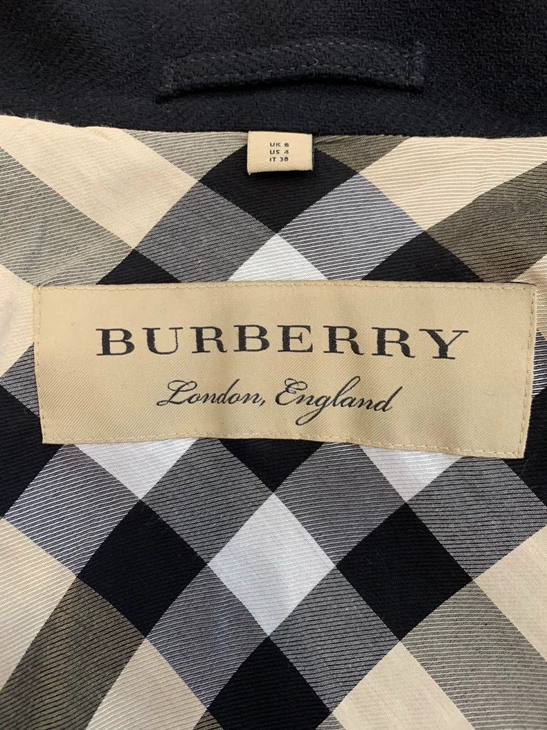 Burberry Burberry Black Wool Double-Breasted Trench Coat Size M / US 6-8 / IT 42-44 - 6 Thumbnail