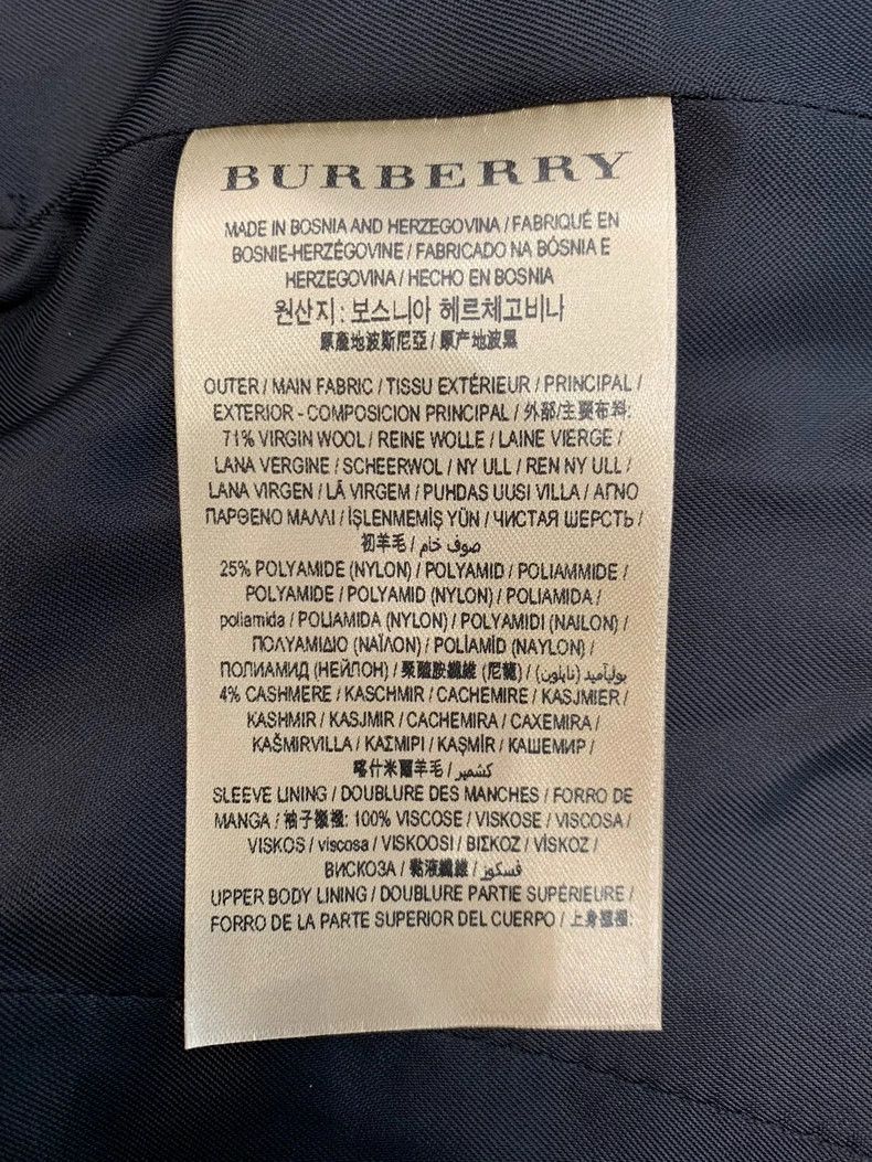 Burberry Burberry Black Wool Double-Breasted Trench Coat Size M / US 6-8 / IT 42-44 - 7 Thumbnail