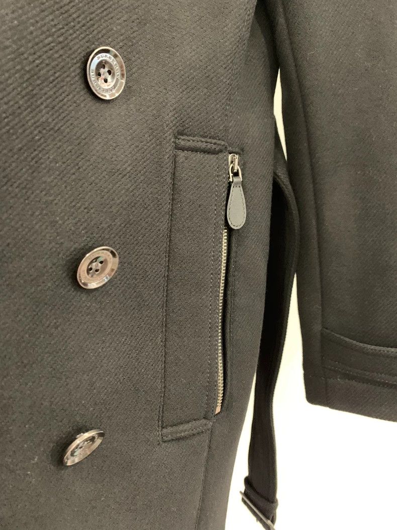 Burberry Burberry Black Wool Double-Breasted Trench Coat Size M / US 6-8 / IT 42-44 - 4 Thumbnail
