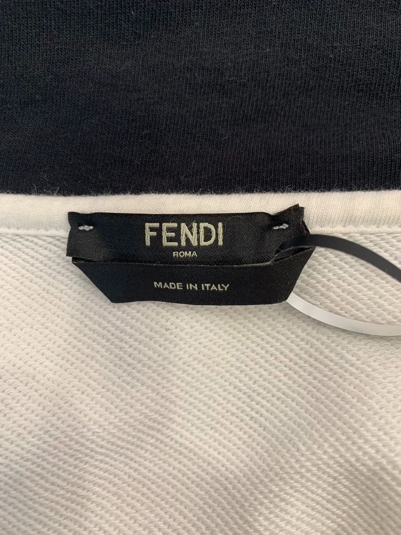 Fendi Fendi Roma Logo Black and White Colorblock Zip Jacket Size L / US 10 / IT 46 - 6 Thumbnail